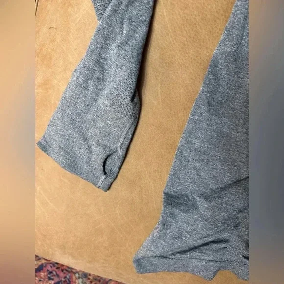 Athleta Fast Track Jacket Heather Gray Full Zip Women’s Size Medium - Picture 4 of 8